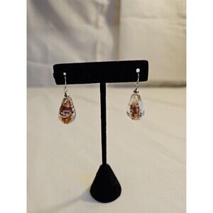 Murano Glass Beads & Sterling Silver Earrings